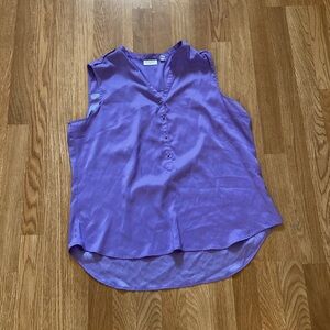 New York & Company Sleeveless Dress Blouse Purple Color Size XL